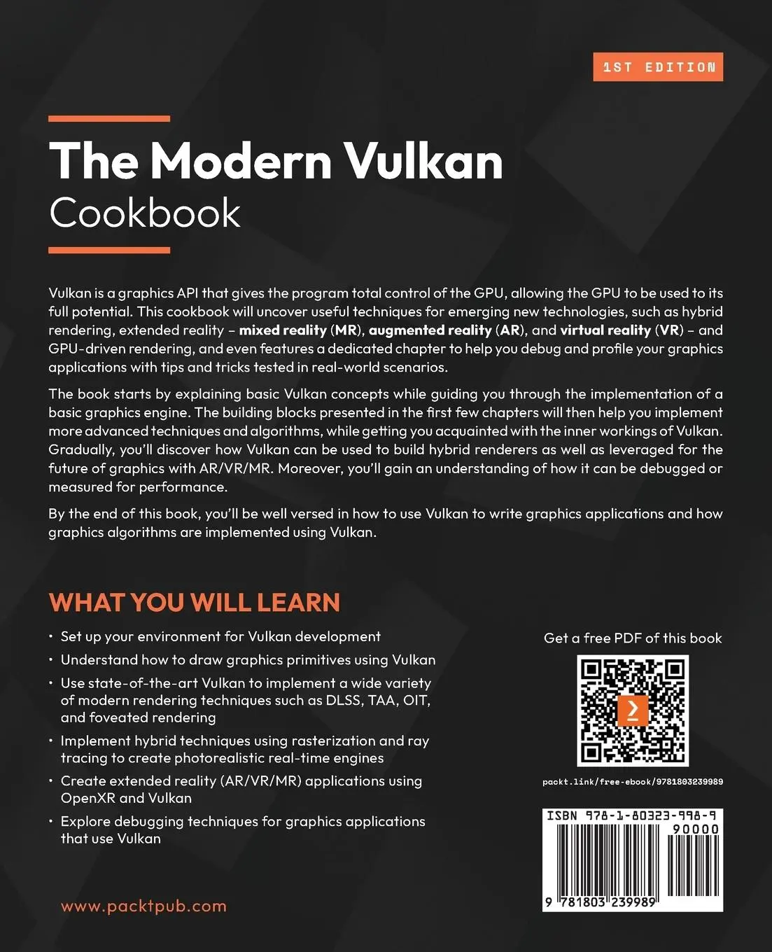 Rückseite: 9781803239989 | The Modern Vulkan Cookbook | Preetish Kakkar (u. a.) | Taschenbuch
