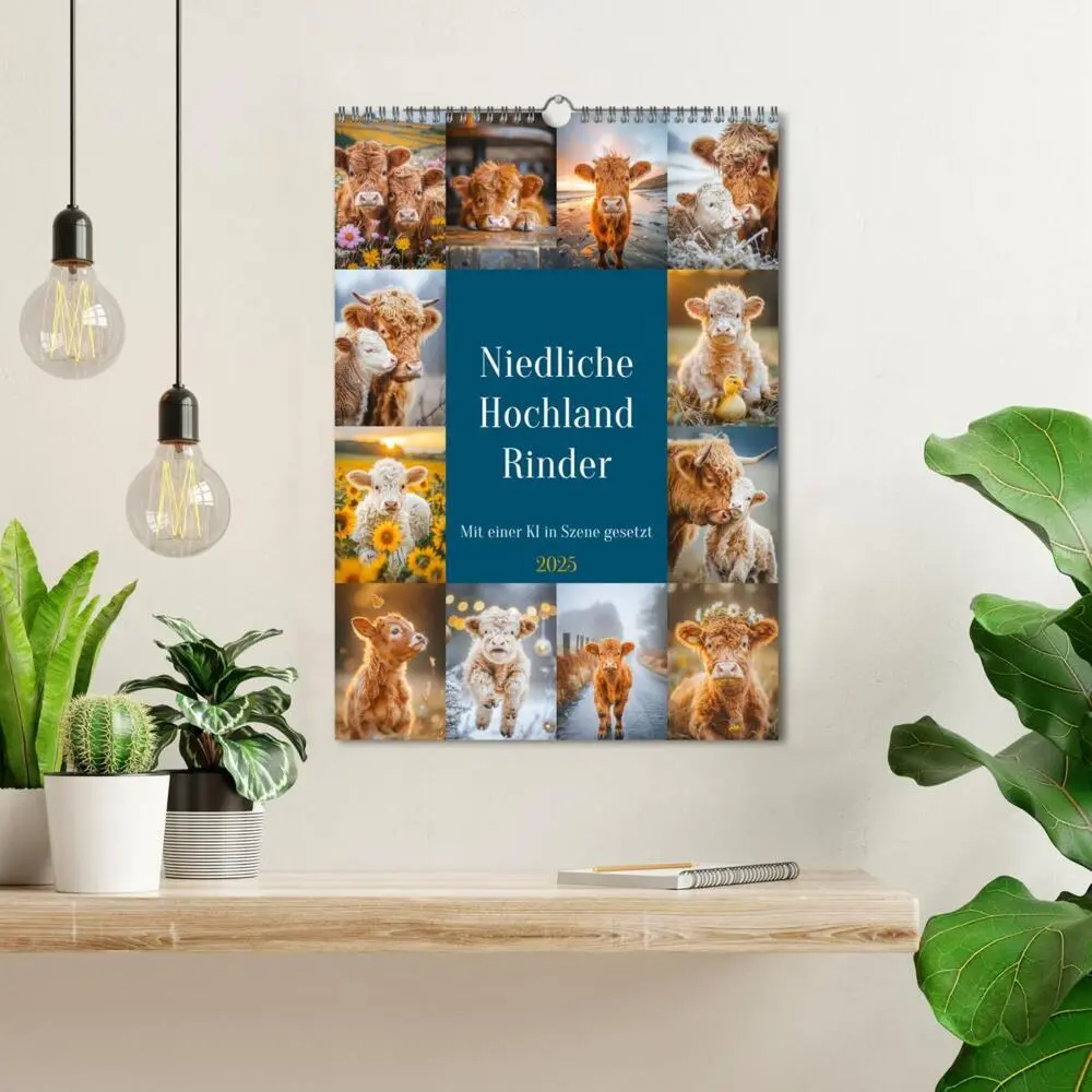 Bild: 9783435829989 | Niedliche Hochland Rinder (Wandkalender 2025 DIN A3 hoch), CALVENDO...