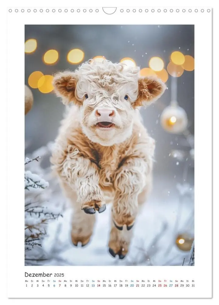 Bild: 9783435829989 | Niedliche Hochland Rinder (Wandkalender 2025 DIN A3 hoch), CALVENDO...