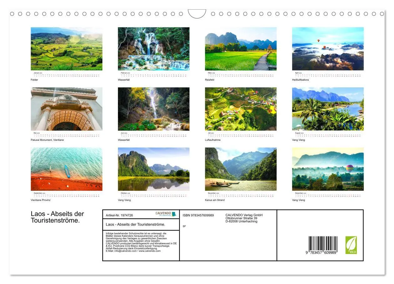 Bild: 9783457609989 | Laos - Abseits der Touristenströme. (Wandkalender 2026 DIN A3...