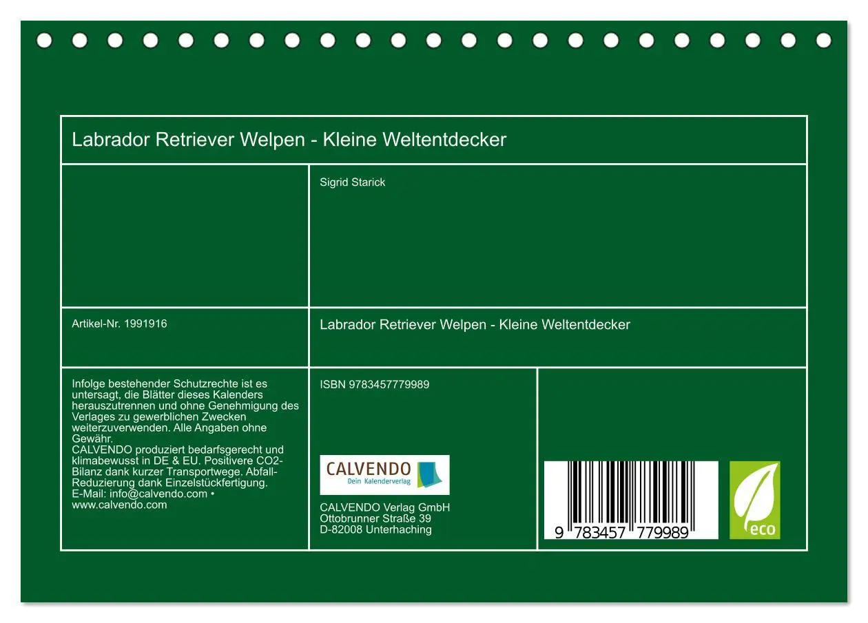 Bild: 9783457779989 | Labrador Retriever Welpen - Kleine Weltentdecker (Tischkalender...