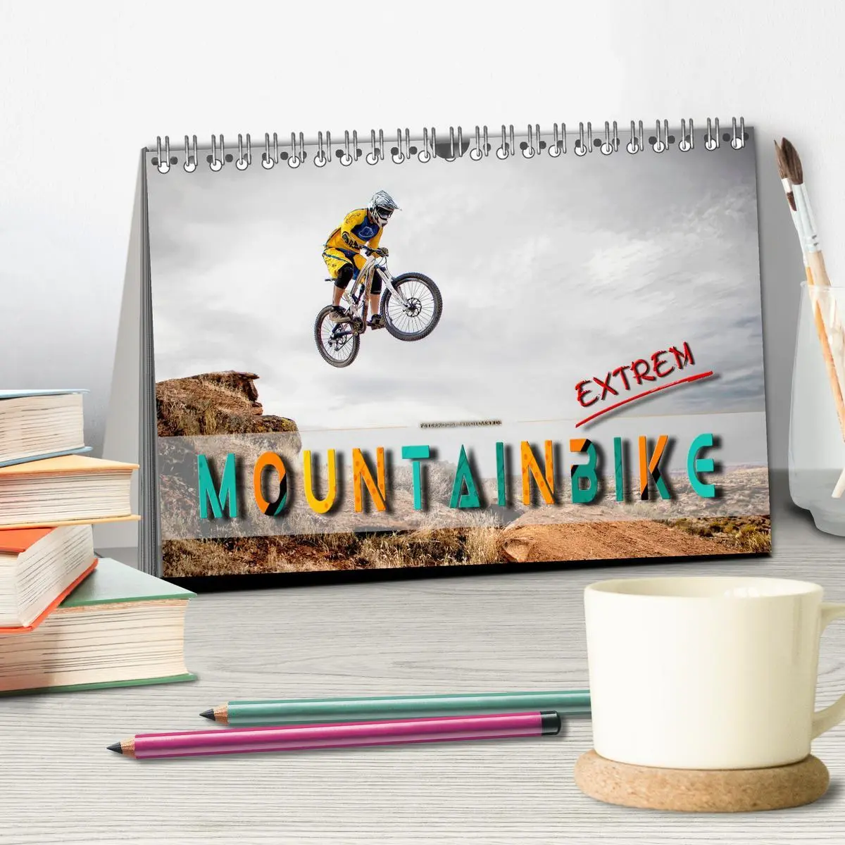 Bild: 9783457919989 | Mountainbike extrem (Tischkalender 2026 DIN A5 quer), CALVENDO...