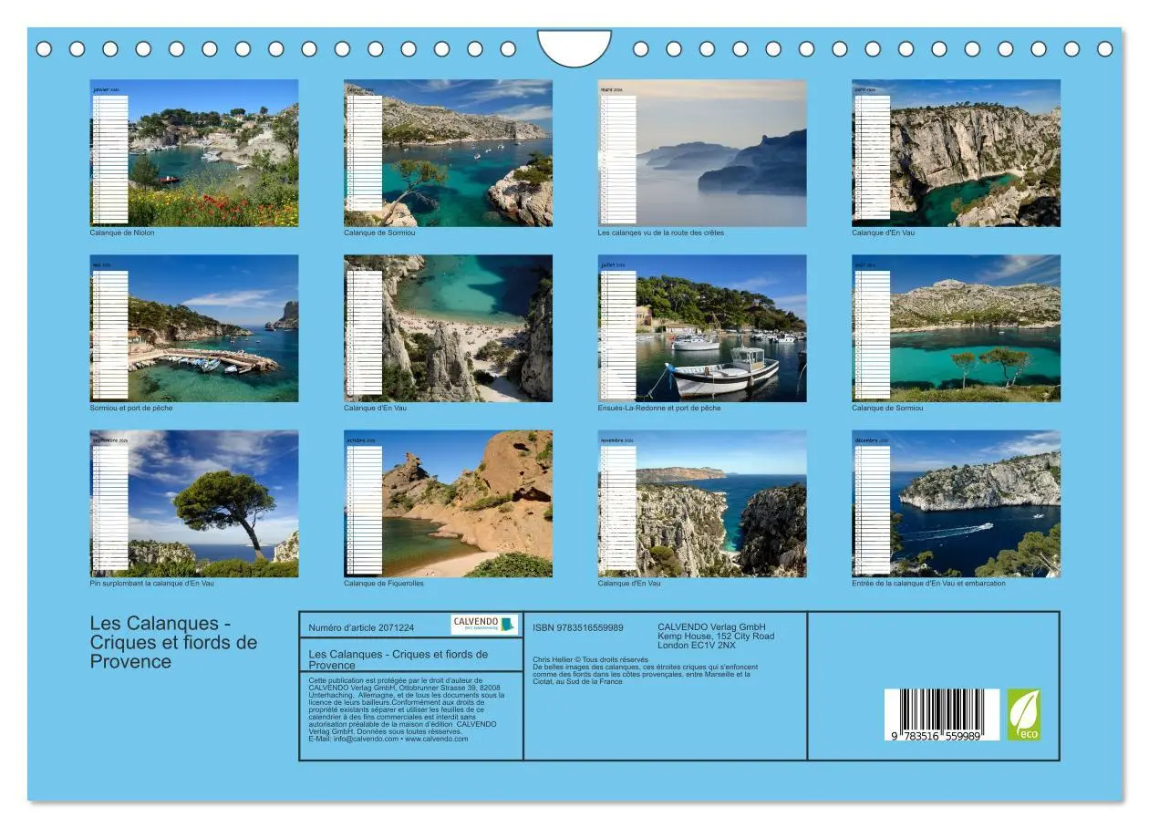 Bild: 9783516559989 | Les Calanques - Criques et fiords de Provence (Calendrier mural...
