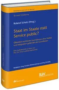Cover: 9783800519989 | Staat im Staate statt Service public? | Roland Schatz | Buch | 384 S.