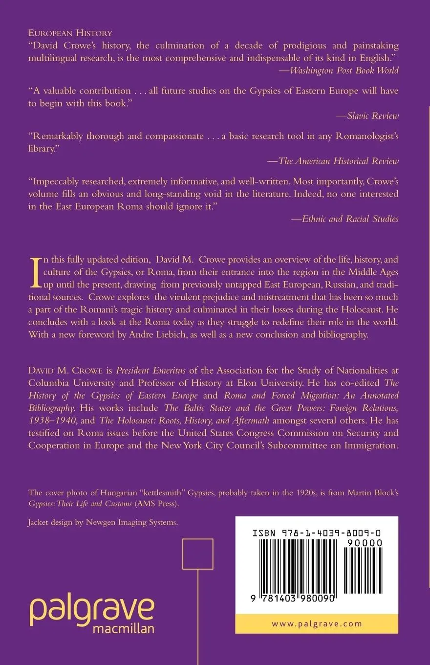 Rückseite: 9781403980090 | A History of the Gypsies of Eastern Europe and Russia | D. Crowe