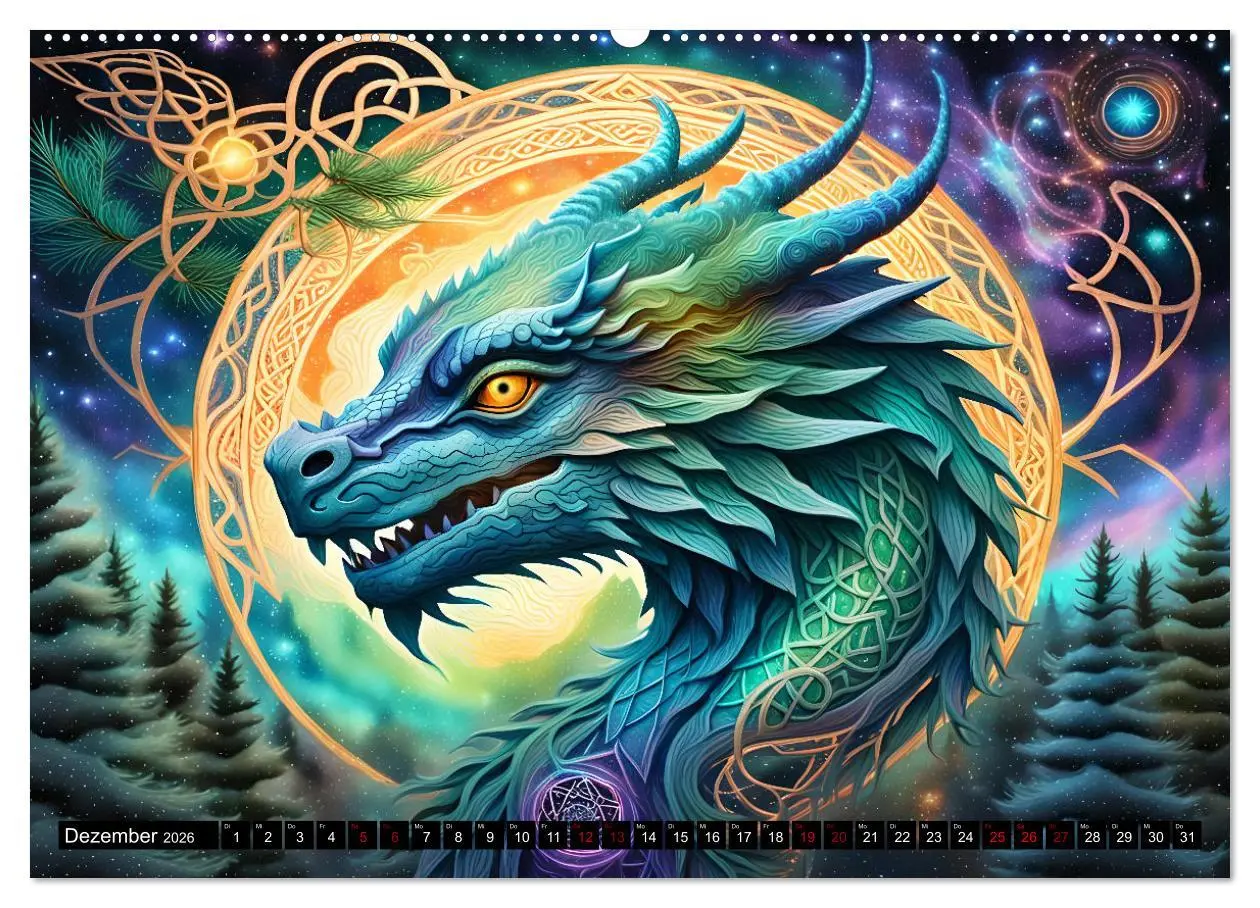Bild: 9783457310090 | Drachen - Mystische Wesen (hochwertiger Premium Wandkalender 2026...