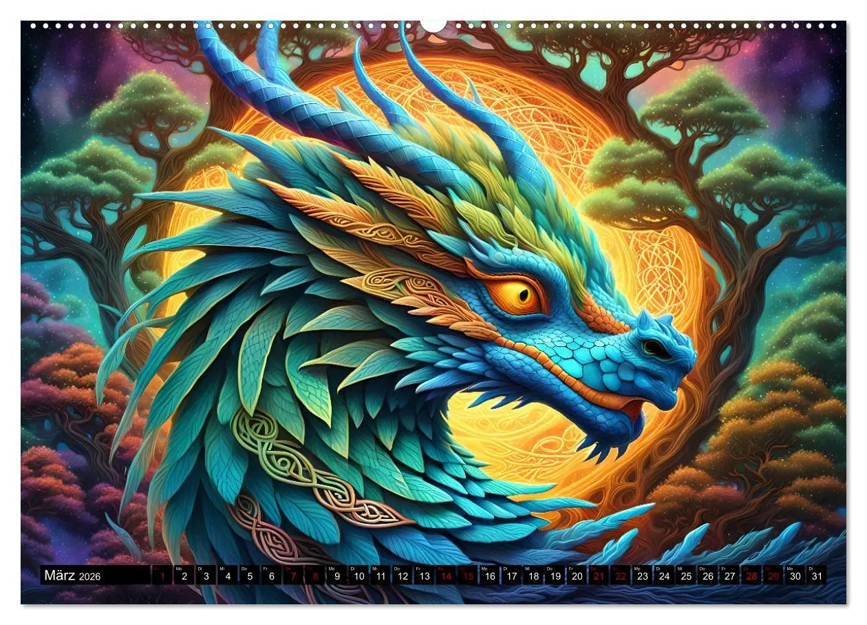 Bild: 9783457310090 | Drachen - Mystische Wesen (hochwertiger Premium Wandkalender 2026...