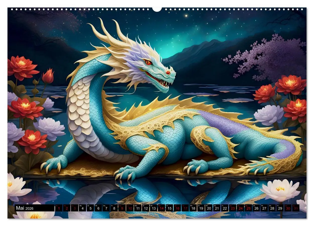 Bild: 9783457310090 | Drachen - Mystische Wesen (hochwertiger Premium Wandkalender 2026...