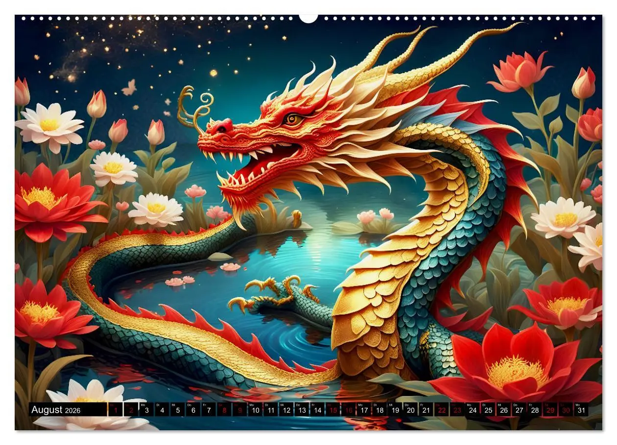 Bild: 9783457310090 | Drachen - Mystische Wesen (hochwertiger Premium Wandkalender 2026...