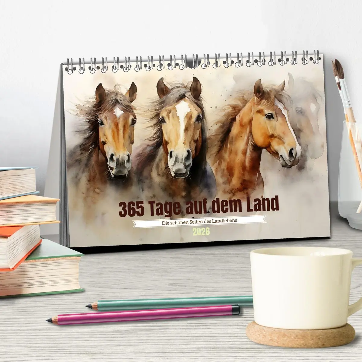 Bild: 9783457480090 | 365 Tage auf dem Land (Tischkalender 2026 DIN A5 quer), CALVENDO...