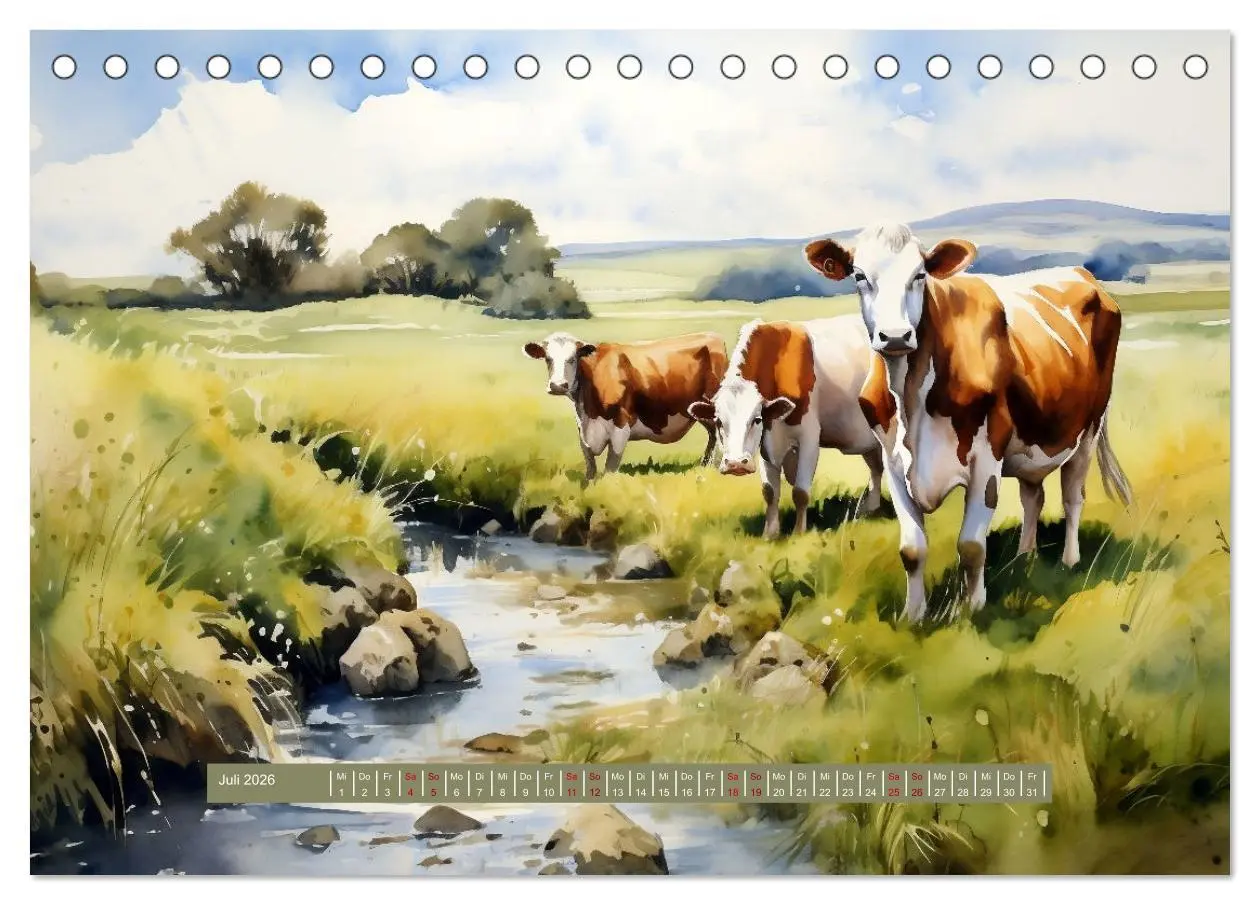 Bild: 9783457480090 | 365 Tage auf dem Land (Tischkalender 2026 DIN A5 quer), CALVENDO...