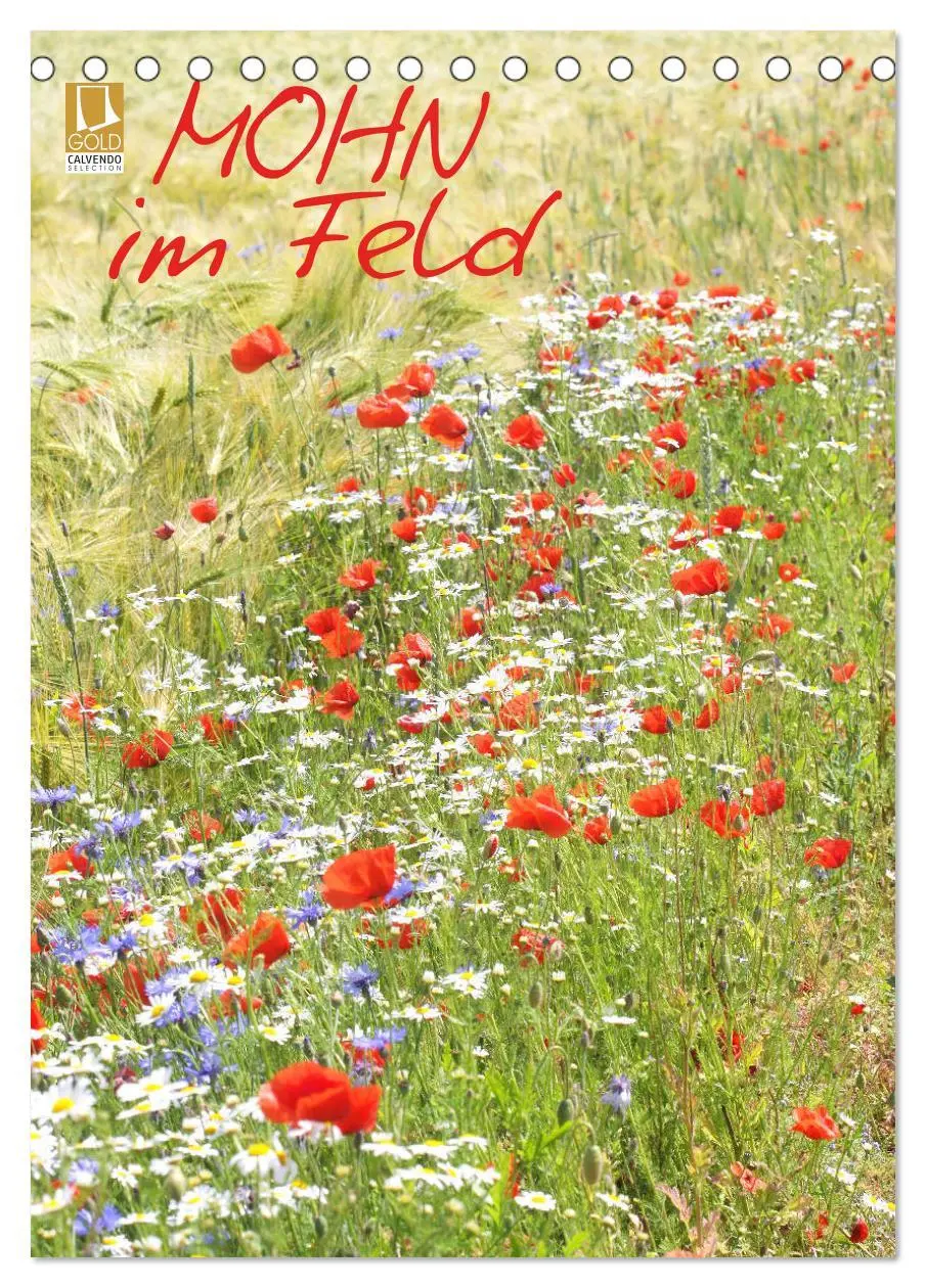 Cover: 9783516400090 | Mohn im Feld (Tischkalender 2026 DIN A5 hoch), CALVENDO Monatskalender