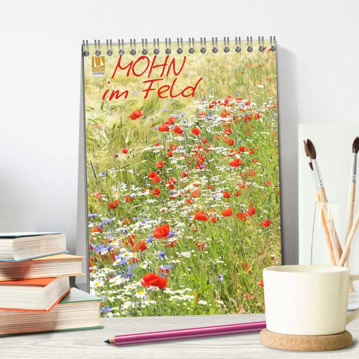 Bild: 9783516400090 | Mohn im Feld (Tischkalender 2026 DIN A5 hoch), CALVENDO Monatskalender