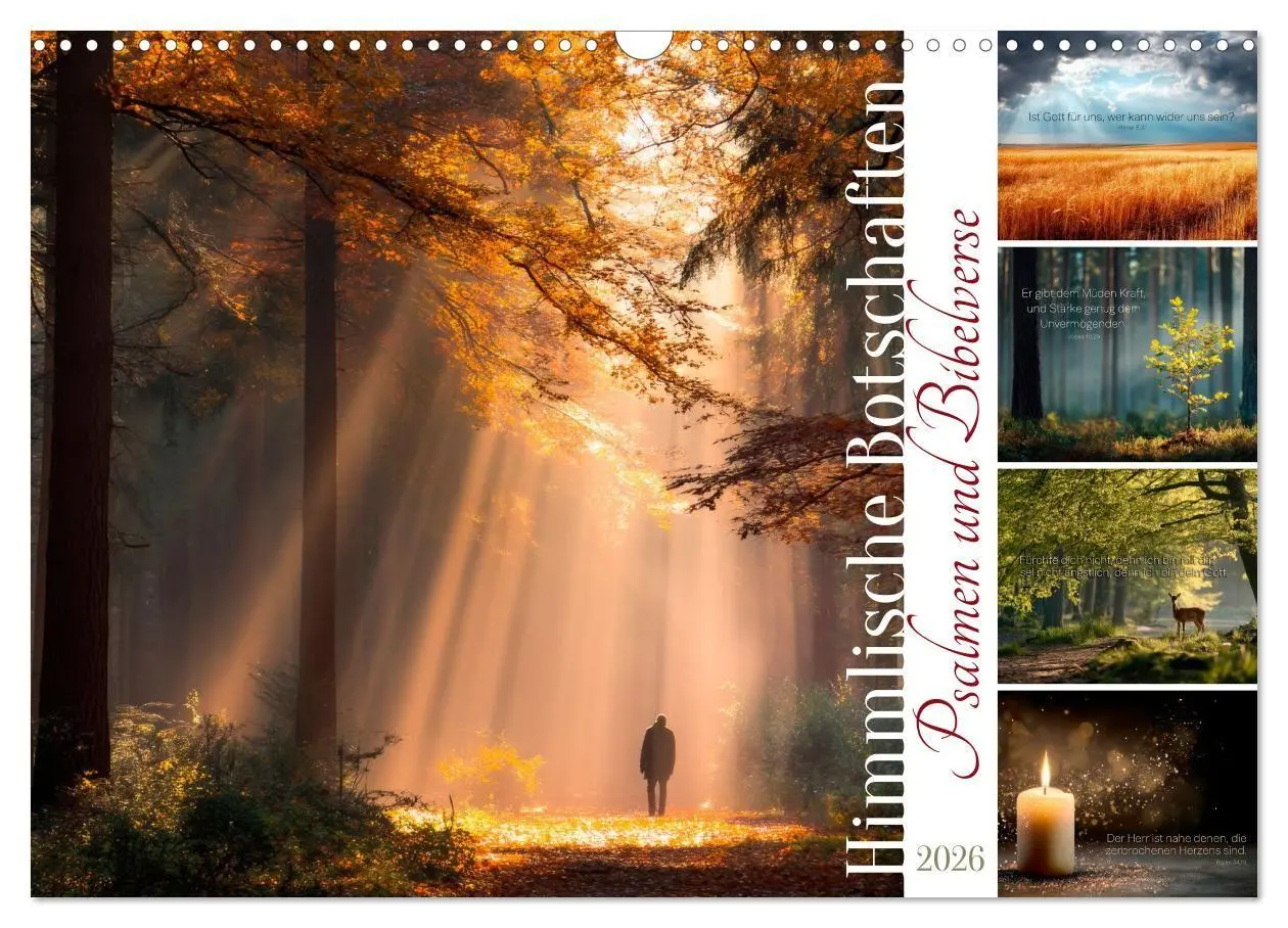 Cover: 9783516710090 | Psalmen und Bibelverse - Himmlische Botschaften (Wandkalender 2026...
