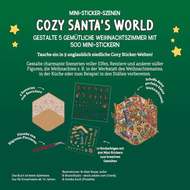 Bild: 9783625300090 | Mini-Sticker-Szenen - Cozy Santa's World I 3D-Sticker | Alain Boyer