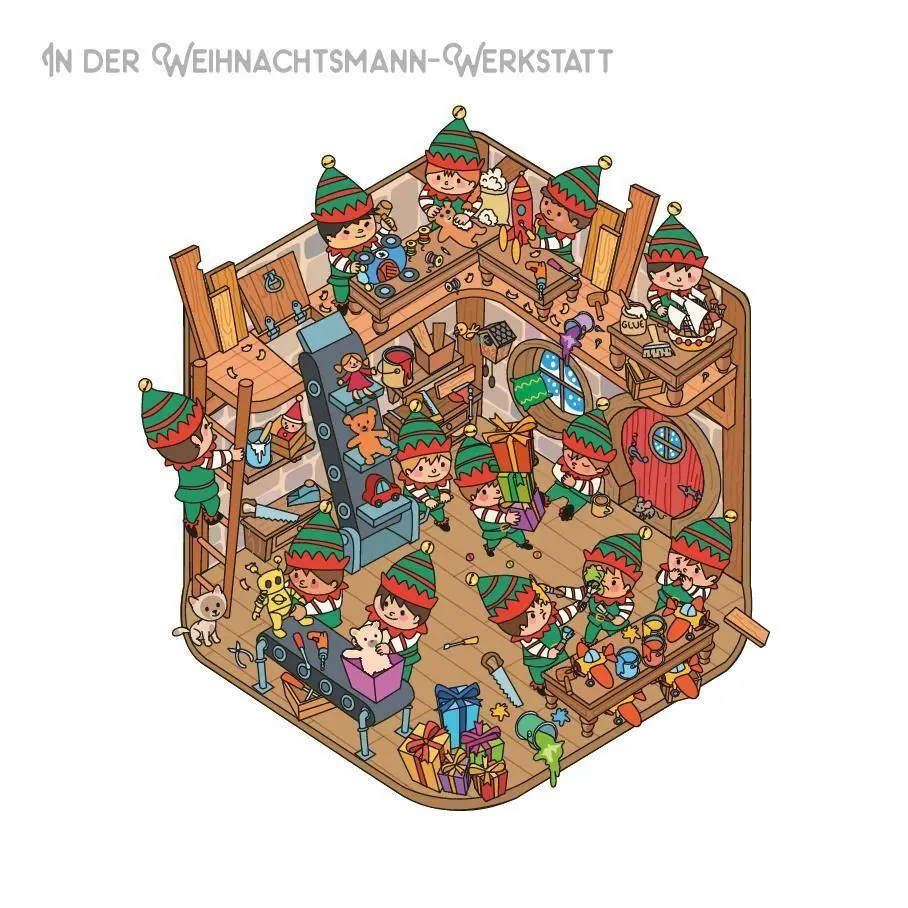 Bild: 9783625300090 | Mini-Sticker-Szenen - Cozy Santa's World I 3D-Sticker | Alain Boyer