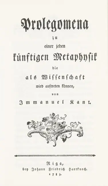 Cover: 9783891310090 | Prolegomena zu einer jeden künftigen Metaphysik die als...