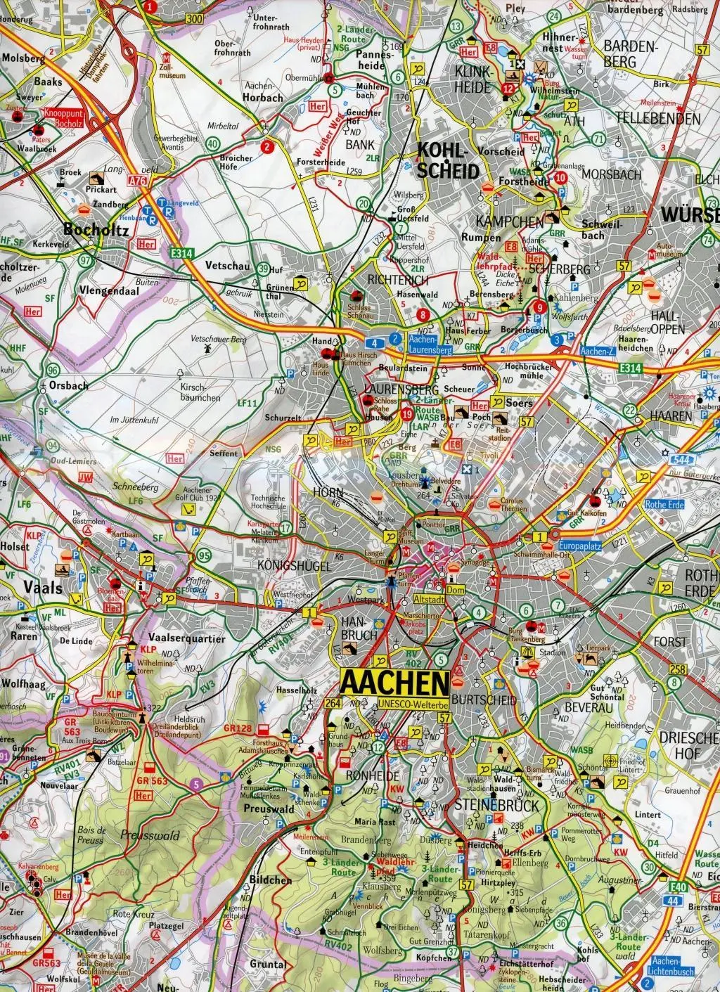 Bild: 9783959650090 | Euregio Aachen, Liege, Maastricht 1:50.000 Wander- und Freizeitkarte