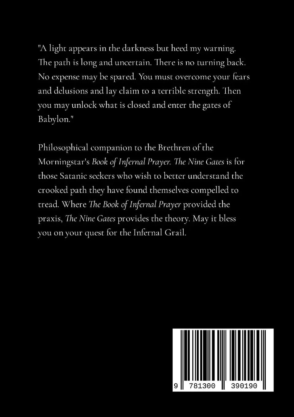 Rückseite: 9781300390190 | The Nine Gates | A Book of Diabolist Philosophy | Magister Cankerworm