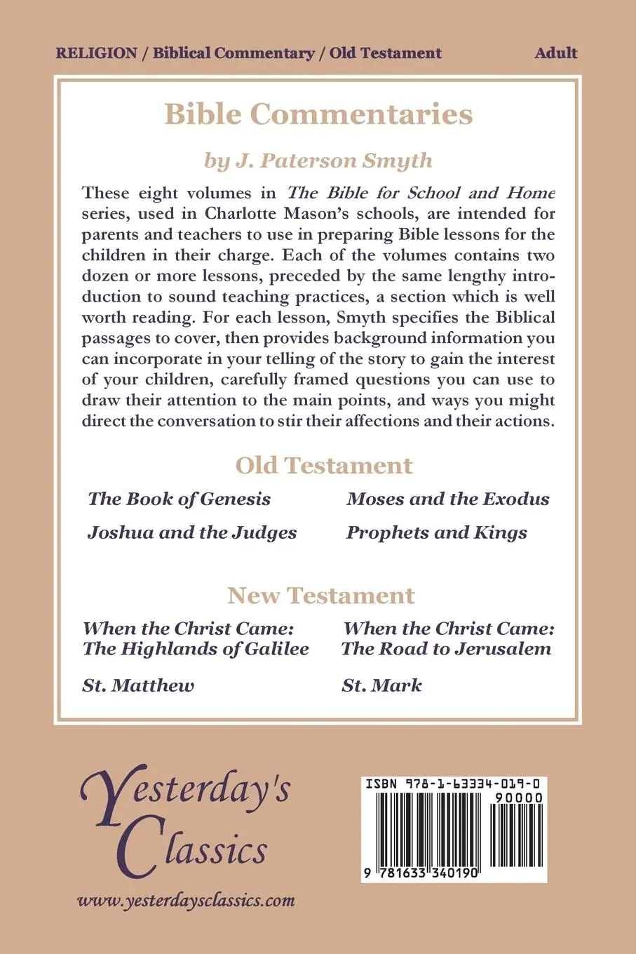 Rückseite: 9781633340190 | Joshua and the Judges (Yesterday's Classics) | J. Paterson Smyth