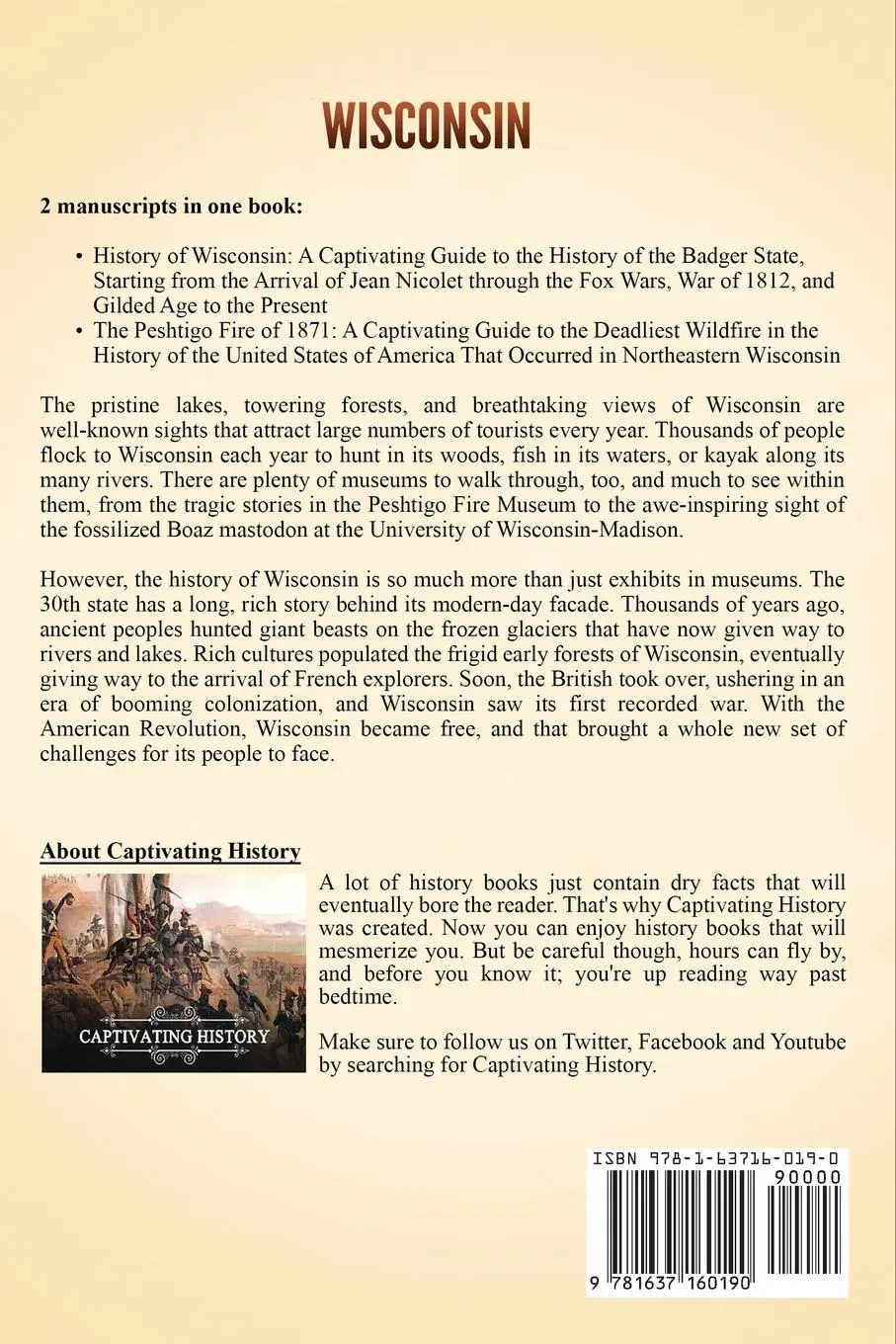 Rückseite: 9781637160190 | Wisconsin | Captivating History | Taschenbuch | Englisch | 2020