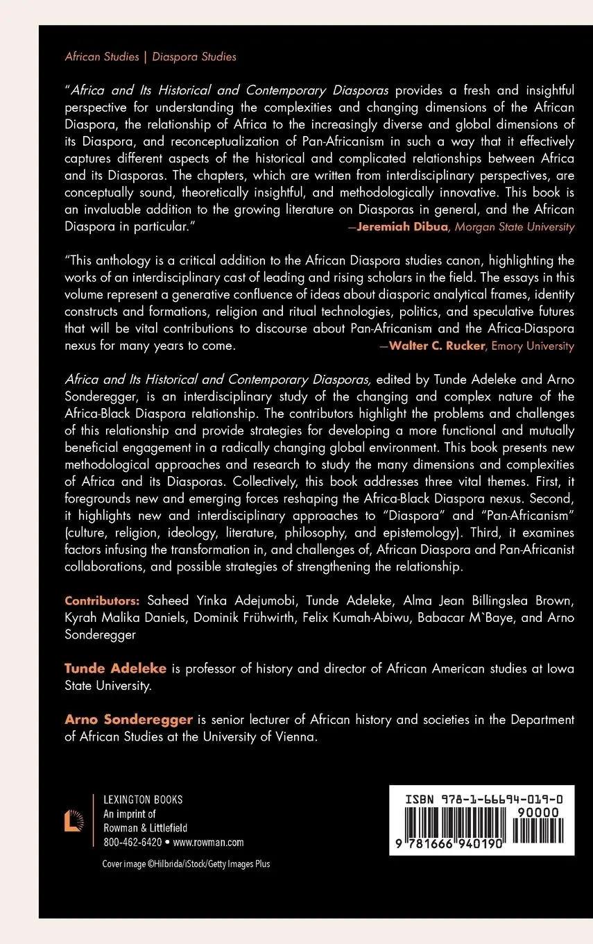 Rückseite: 9781666940190 | Africa and its Historical and Contemporary Diasporas | Adeleke (u. a.)