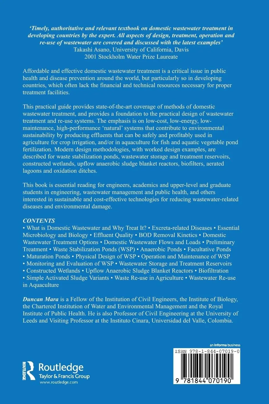 Rückseite: 9781844070190 | Domestic Wastewater Treatment in Developing Countries | Duncan Mara