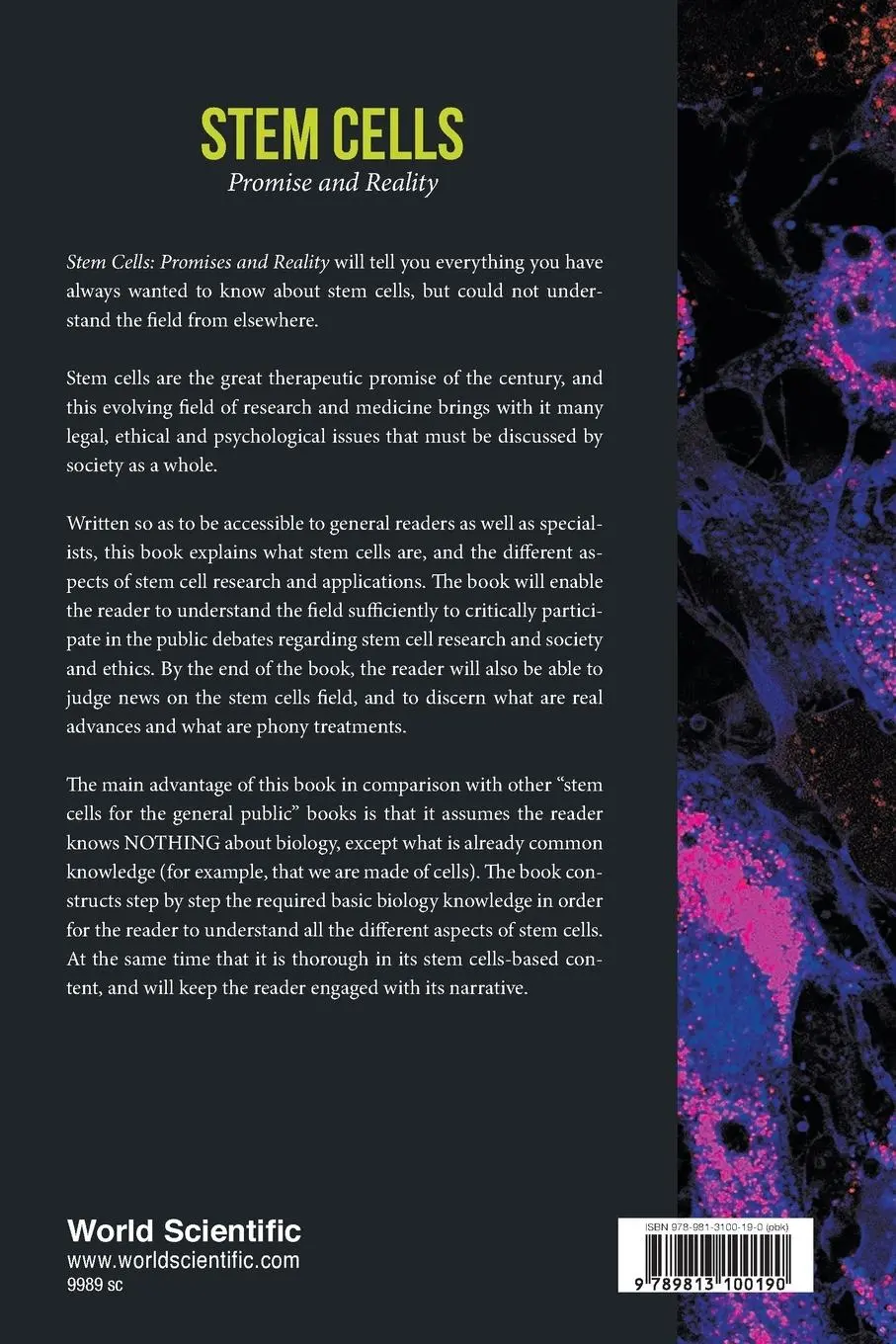 Rückseite: 9789813100190 | STEM CELLS | PROMISE AND REALITY | Lygia V Pereira | Taschenbuch