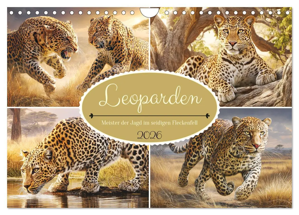 Cover: 9783457530290 | Leoparden. Meister der Jagd im seidigen Fleckenfell (Wandkalender...