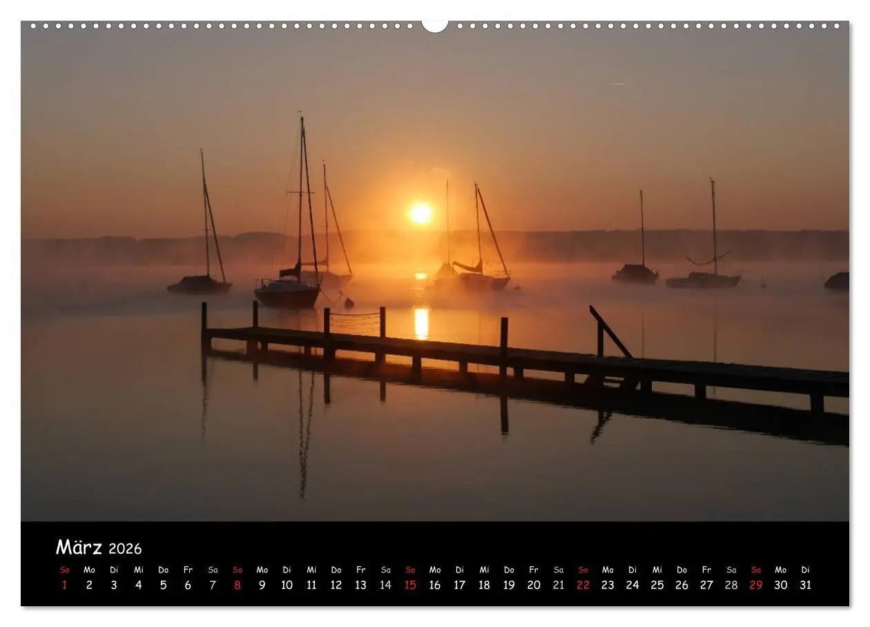 Bild: 9783516170290 | Starnberger See - Silent Moments (Wandkalender 2026 DIN A2 quer),...