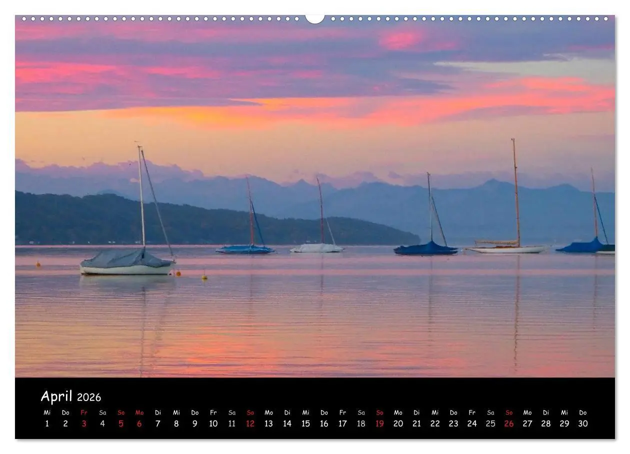 Bild: 9783516170290 | Starnberger See - Silent Moments (Wandkalender 2026 DIN A2 quer),...