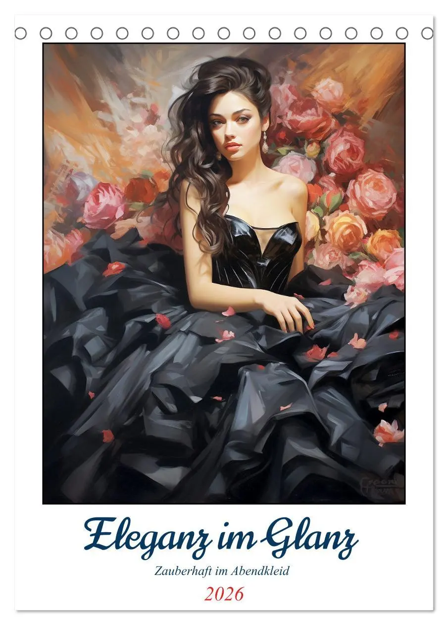 Cover: 9783516310290 | Eleganz im Glanz. Zauberhaft im Abendkleid (Tischkalender 2026 DIN...