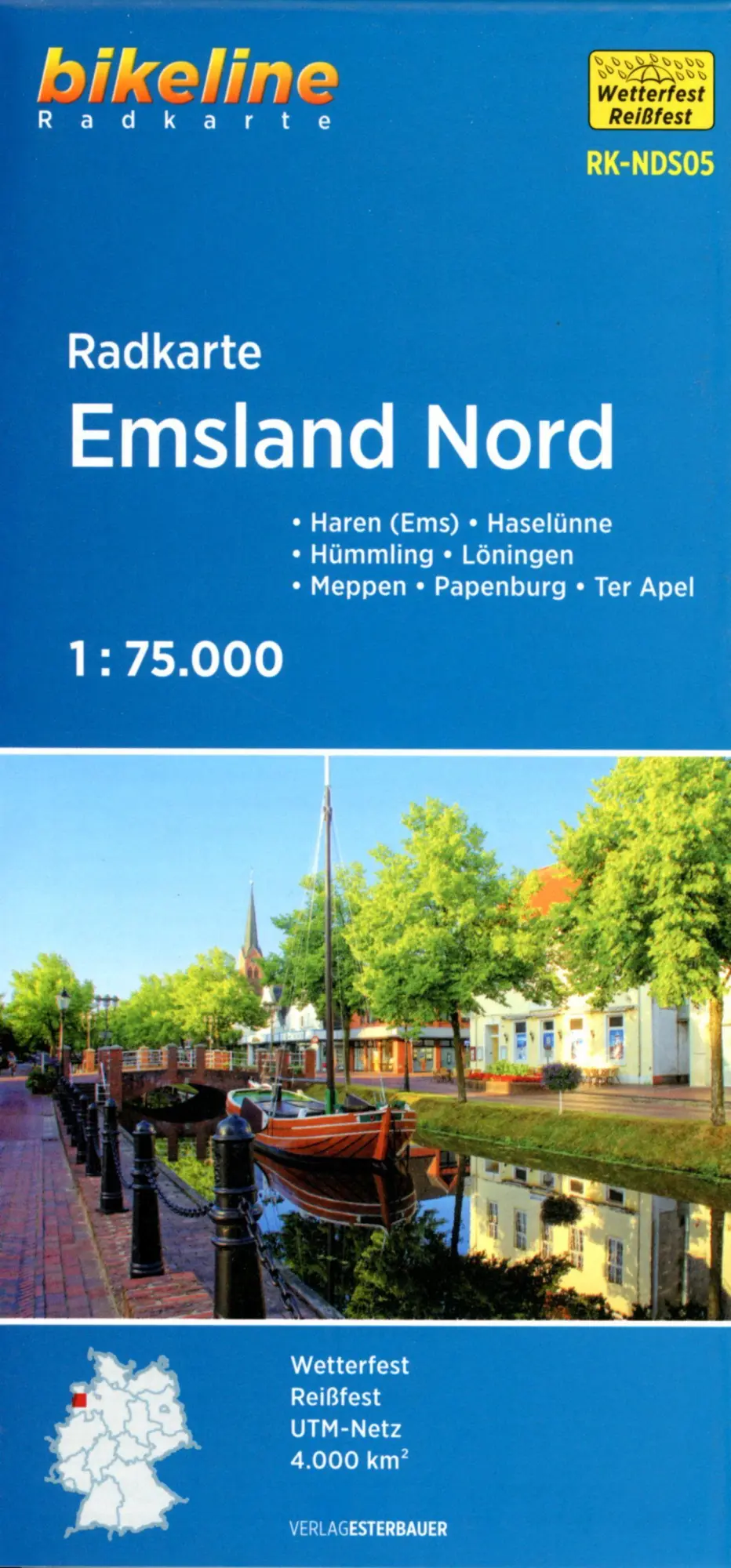Cover: 9783711100290 | Radkarte Emsland Nord (RK-NDS05) | Esterbauer Verlag | (Land-)Karte