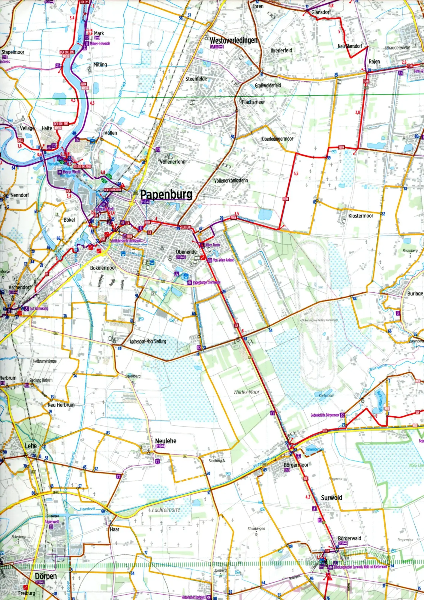 Bild: 9783711100290 | Radkarte Emsland Nord (RK-NDS05) | Esterbauer Verlag | (Land-)Karte