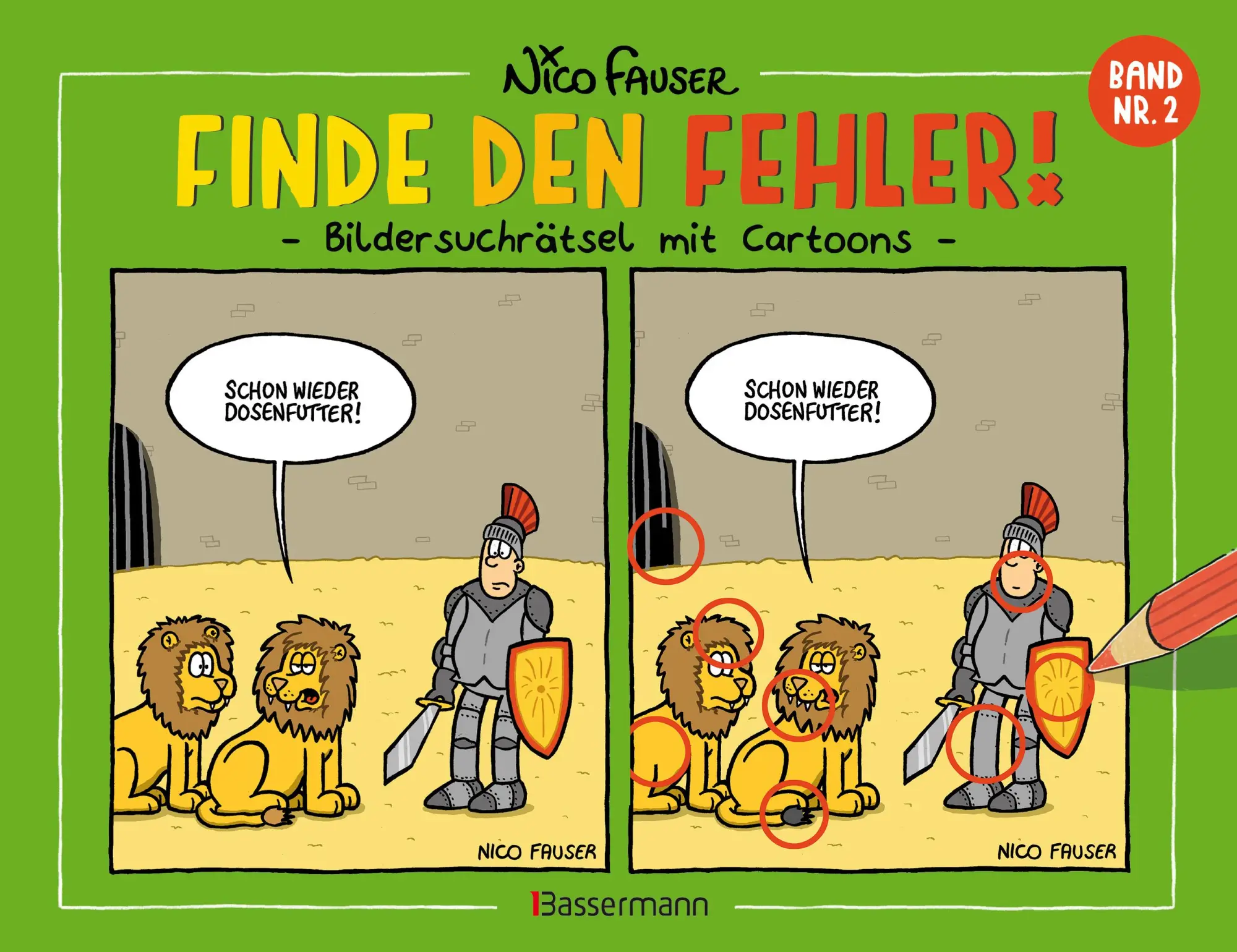 Cover: 9783809450290 | Finde den Fehler - Band Nr.2 - Bildersuchrätsel mit Cartoons | Fauser