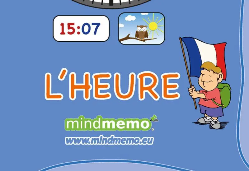 Bild: 9783954130290 | mindmemo Lernposter - L'heure - Quelle heure est-il? - Die Uhrzeit...