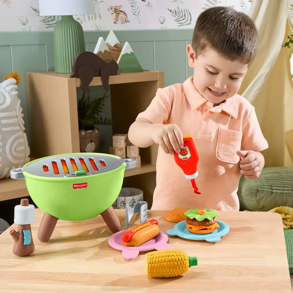 Bild: 194735360390 | Fisher-Price Camping-Freunde Kindergrill | Offene Verpackung | JLB82