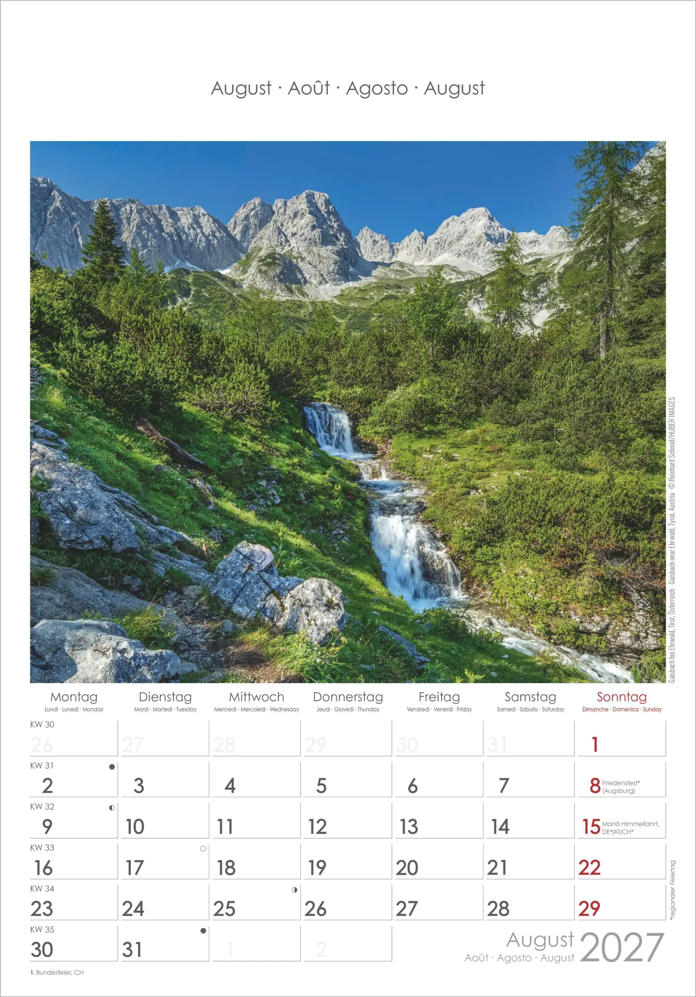 Bild: 4069095010390 | Alpen 2027 | Neumann Verlage GmbH &amp; Co KG | Kalender | Spiralbindung