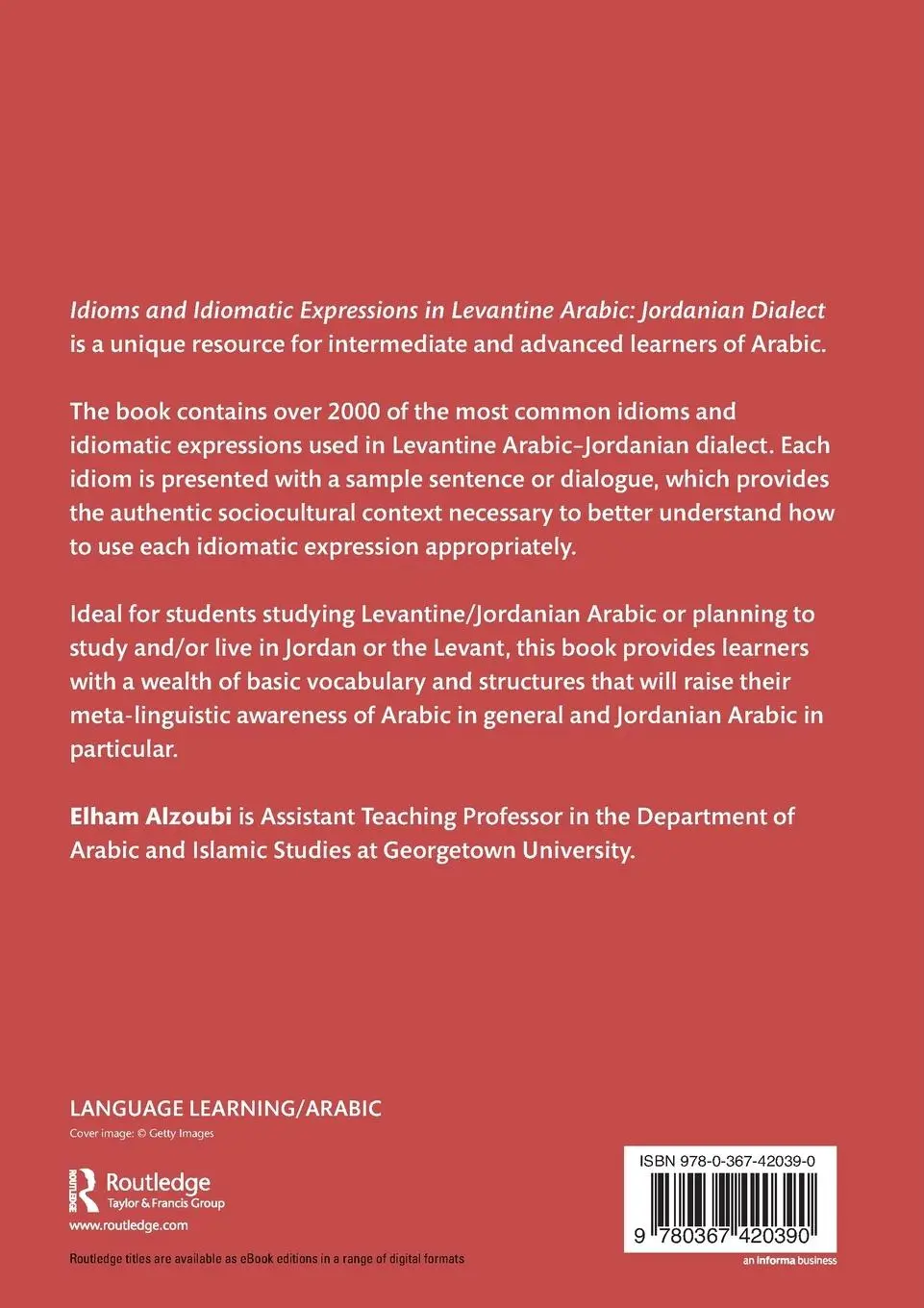 Rückseite: 9780367420390 | Idioms and Idiomatic Expressions in Levantine Arabic | Elham Alzoubi