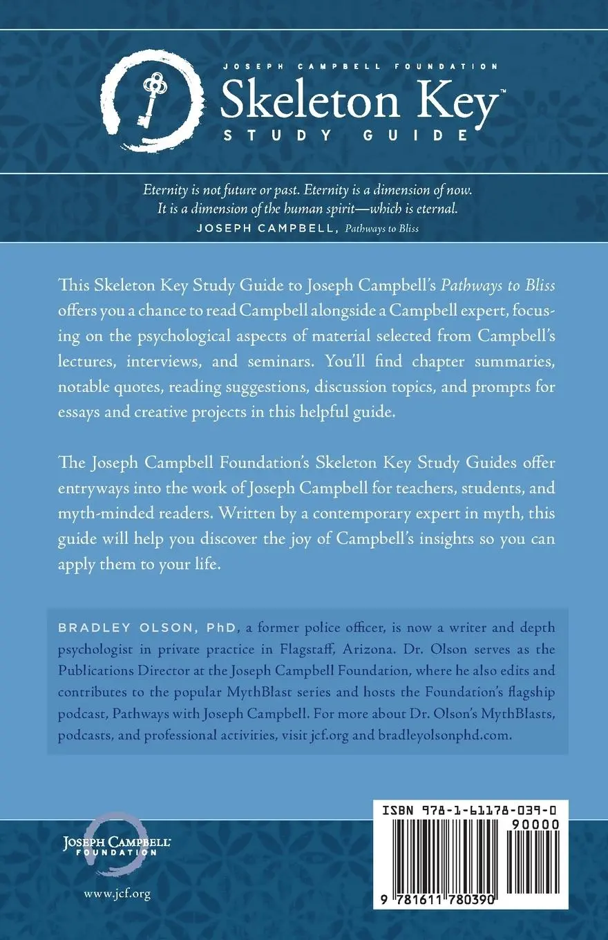 Rückseite: 9781611780390 | Pathways to Bliss | A Skeleton Key Study Guide | Bradley Olson | Buch