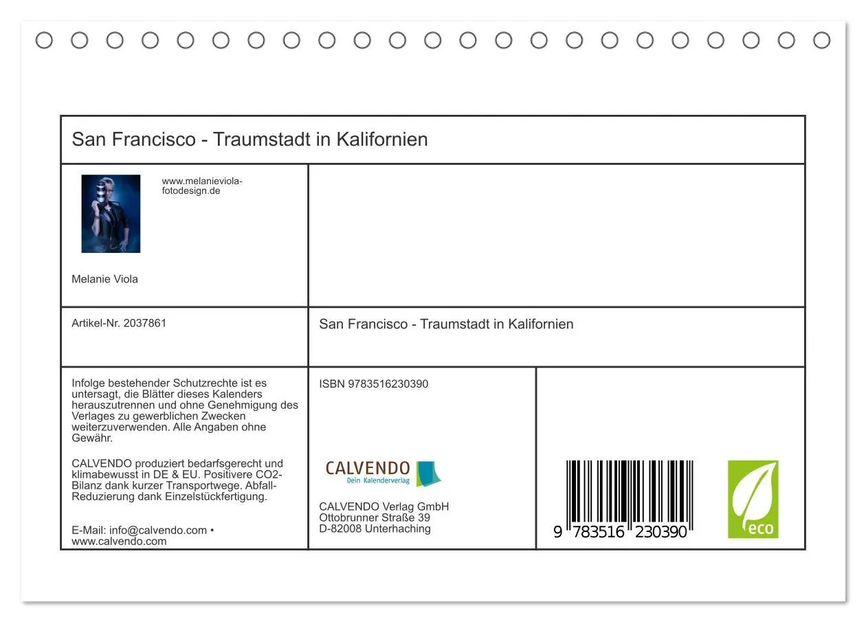 Bild: 9783516230390 | San Francisco - Traumstadt in Kalifornien (Tischkalender 2026 DIN...