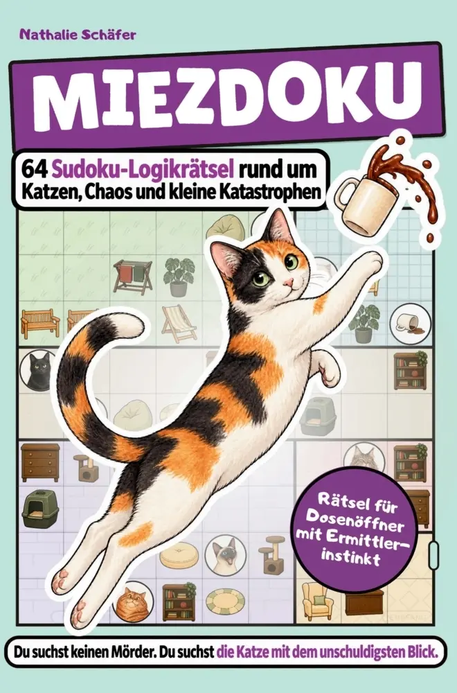 Cover: 9783693830390 | Miezdoku - 64 Krimi-Sudoku mit Katzen | Nathalie Schäfer | Taschenbuch