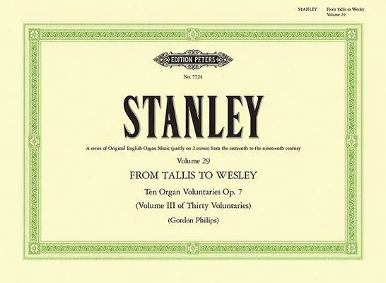 Cover: 9790577080390 | Tallis To Wesley 29 Voluntaries Opus 7 | J. Stanley | Taschenbuch