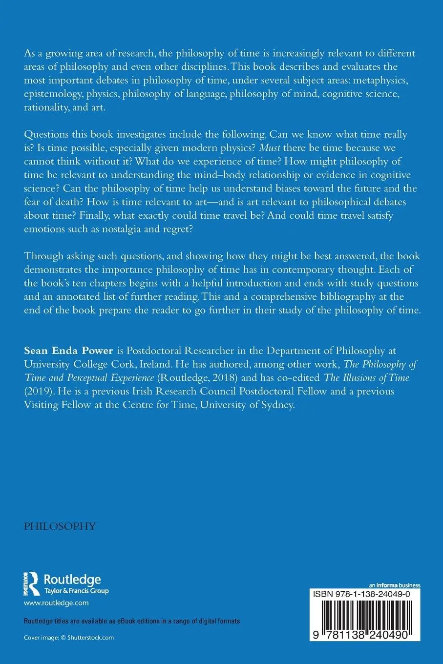 Rückseite: 9781138240490 | Philosophy of Time | A Contemporary Introduction | Sean Enda Power