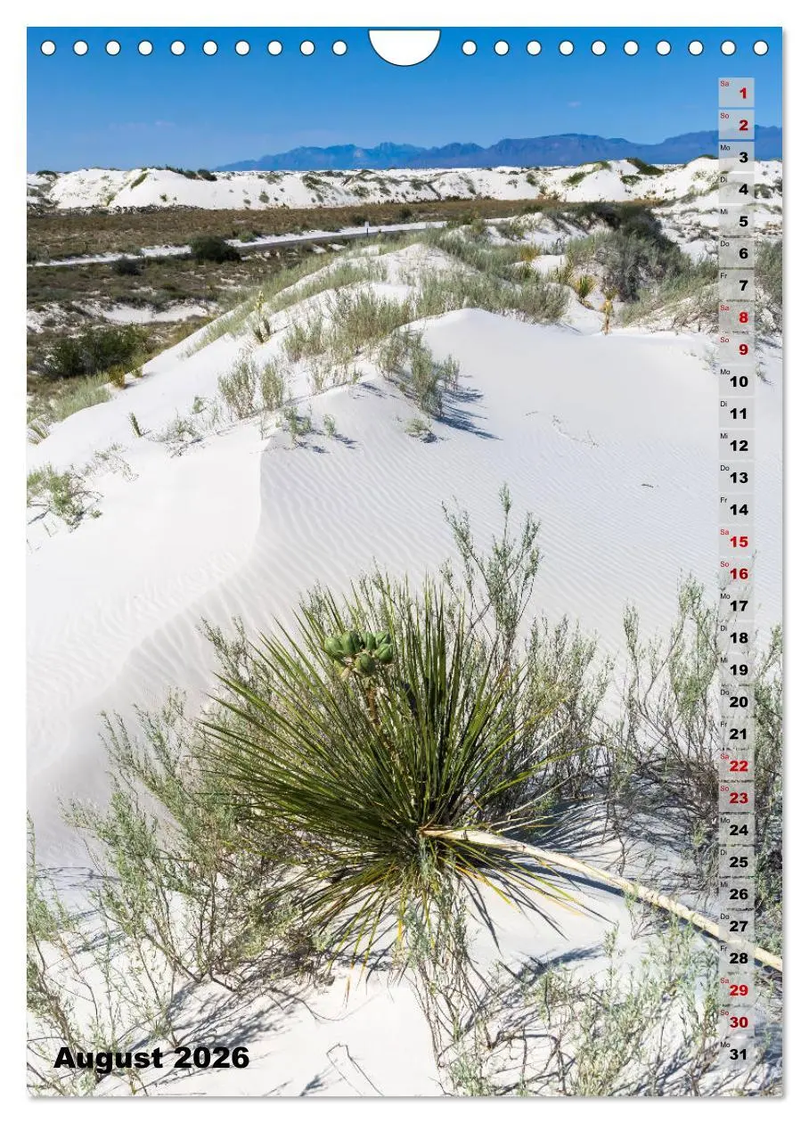 Bild: 9783516390490 | WHITE SANDS NATIONAL MONUMENT Wüstenimpressionen (Wandkalender 2026...