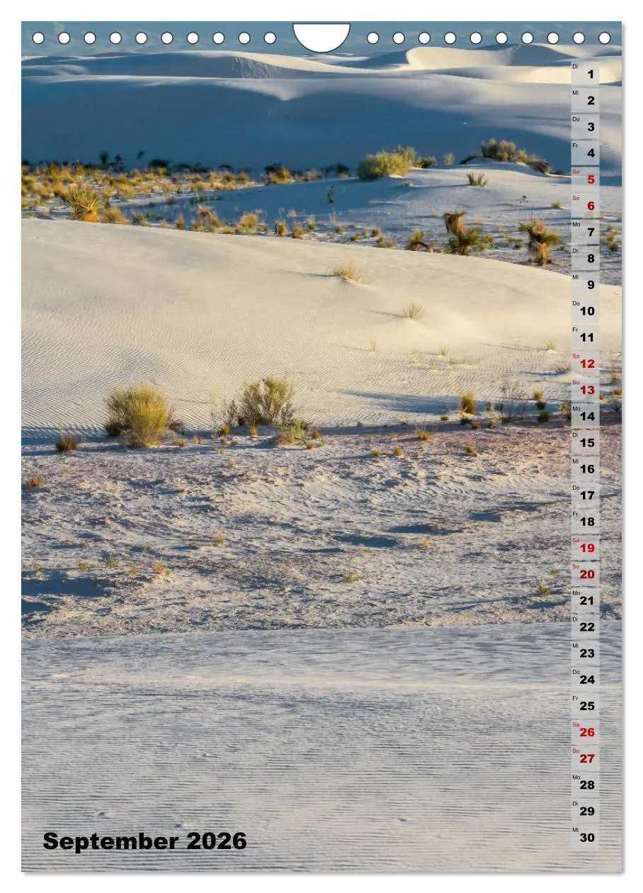 Bild: 9783516390490 | WHITE SANDS NATIONAL MONUMENT Wüstenimpressionen (Wandkalender 2026...