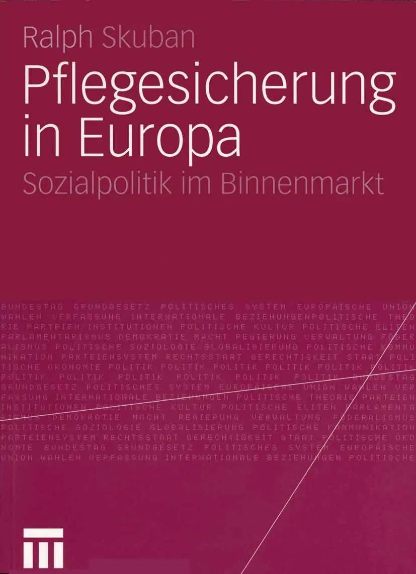 Cover: 9783531140490 | Pflegesicherung in Europa | Sozialpolitik im Binnenmarkt | Skuban