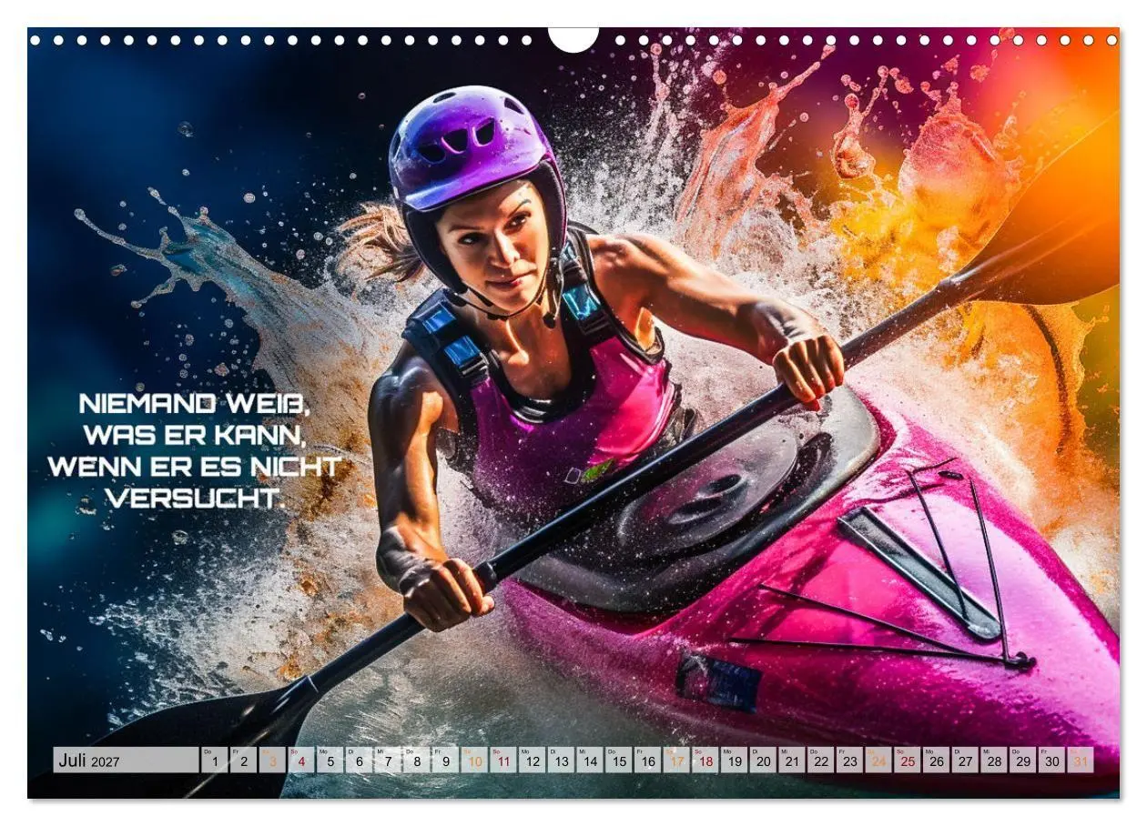 Bild: 9783569240490 | Kajak und Motivation (Wandkalender 2027 DIN A3 quer), CALVENDO...