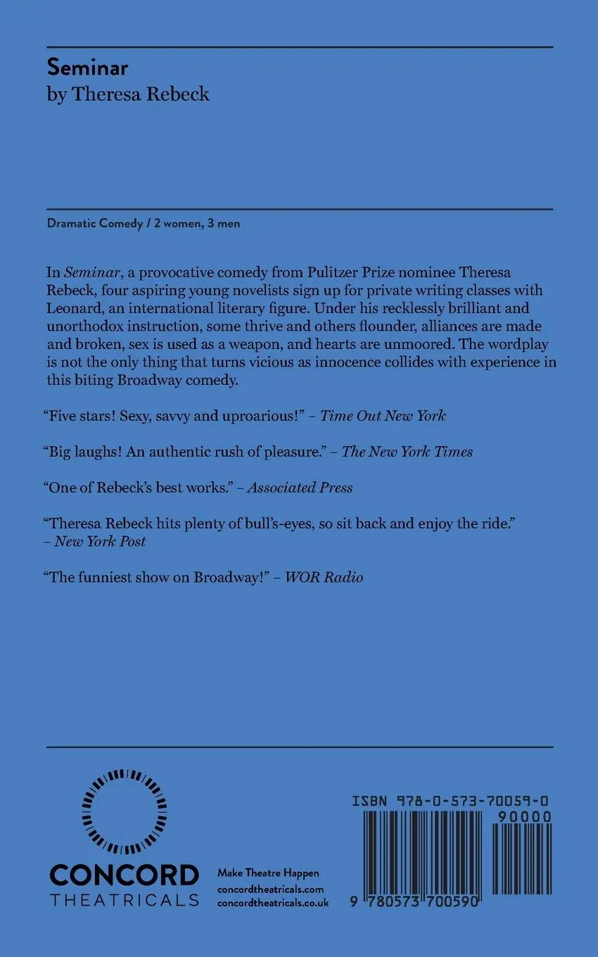 Rückseite: 9780573700590 | Seminar | Theresa Rebeck | Taschenbuch | Kartoniert / Broschiert