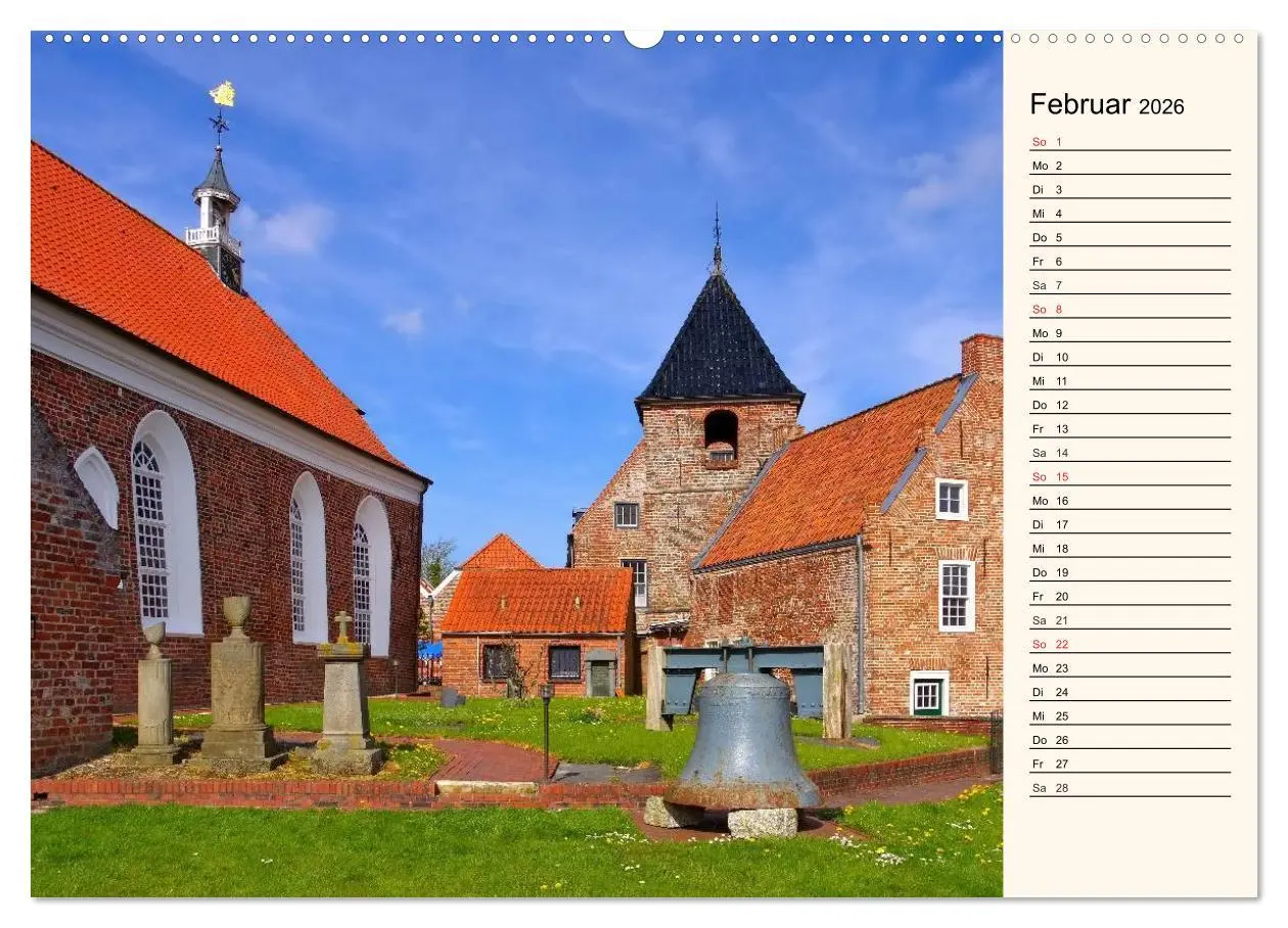 Bild: 9783457980590 | Kirchen in Ostfriesland (Wandkalender 2026 DIN A2 quer), CALVENDO...